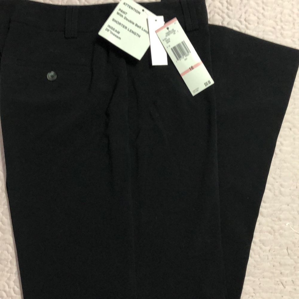 NWT 10 short black suiting slacks